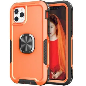 IPhone 11 Pro Max Case, Ring Holder Stand Case Hybrid Soft Silicone Hard PC Shockproof Protection Cover For IPhone 11 Pro Max