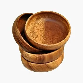 Egyptian Trading Company Wooden Bowl, 14 cm, Brown