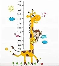 Cartoon Giraffe Kids Growth Chart Height Measure For Home/kids Rooms Diy Wall Stickers