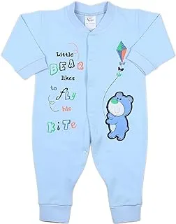 Papillon Boys Bodysuit Long Sleeves Embroidered Bear Bodysuit