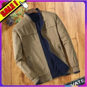 Fashion Men Double Sided Wear Jacket(Brown)