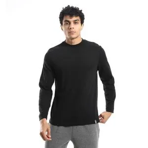 AlNasser Black Plain Mid-Season Sweatshirt