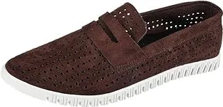 mens Suede Slip-On OX1068 Loafer, Brown, 45 EU