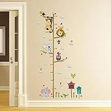 30 X 90CM PVC Jungle Animals Lion Monkey Owl Height Measure Wall Sticker For Kids Rooms Growth Chart Nursery Room Decor Wall Decals Art