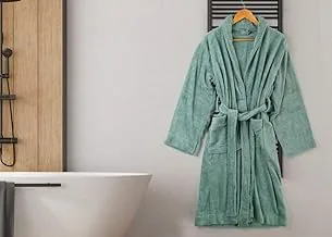 Jacquarddina Egyptian Bathrobe in Pistachio (Pistachio Green) - 100% Cotton, Quick-Dry, Luxurious Comfort for Spa and Home Use