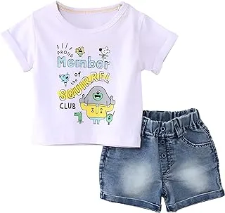 SIKA Boys Set of 2 Pieces Half Sleeves T-Shirt&Short Printed Shapes Set of 2 Pieces Half Sleeves T-Shirt&Short