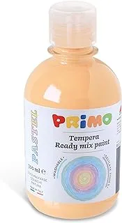 PRIMO Premium Tempera Paint, 300ml, Pastel, Pastel Orange, Bright and Intense Colors, Features a Flow-Control Cap