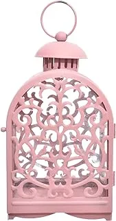 accessories shop Metal Large Lantern Classic Design With Magnetic Door And Metal Handle To Add More Fun For Decoration - Pink