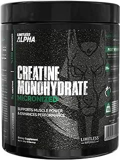 Limitless Alpha Creatine Monohydrate Micronized Powder Scoops 300gm