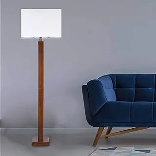 El Rawda RL-FL-A-018 Modern and Elegant Dark Wood Floor Lamp High Quality for Living Room or Bedroom - White