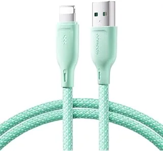 Joyroom SA34-AL3 Multi-Color Series 3A Fast Charging Data Cable (USB-A to Lightning) 1m-Green