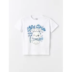 LC Waikiki Crew Neck Printed Short Sleeve Girl T-Shirt