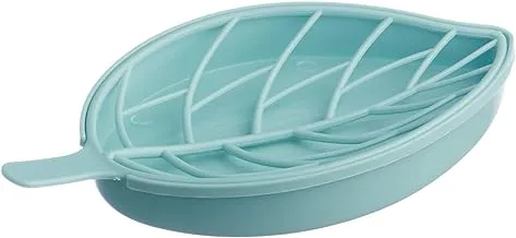 Leaf Shaped Plastic Soap Dish - Turquoise