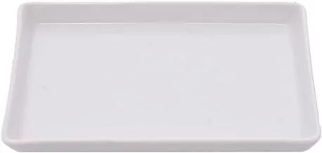 Tunisie Tu-0100818 Set Of 6 Pieces Of Porcelain Bonna Rectangular Plate 18X12.5Cm Suitable For Home And Restaurants With Premium Durable Material - White