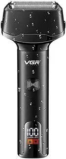 VGR Foil Shaver Professional Electric Shaver Triple Blade LED Display USB Charge Pop-up Hair Trimmer IPX5 Waterproof V-370/V-371