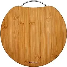 Karaca | Owen Bamboo Round Chopping Board, Large, Wood