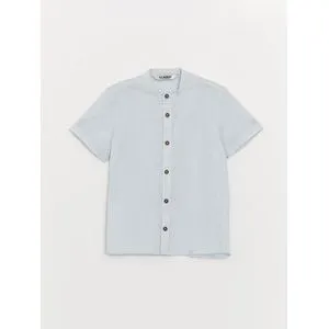 LC Waikiki Grandad Collar Basic Short Sleeve Boy's Shirt