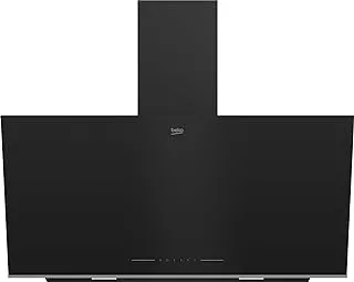 Beko Cooker Hood 90 cm Wall Mounted/Built in - Touch Control - black glass - Made In Turkey - BHCA96641BFBHSE