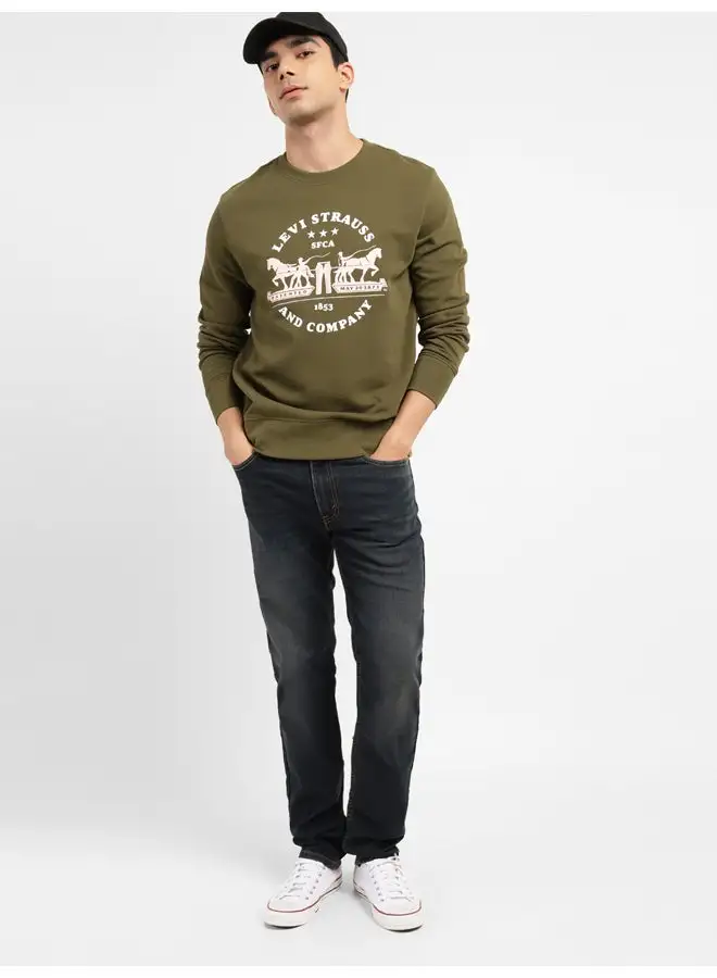 Levi's Men's Graphic Printed Crew Neck Regular Fit Sweatshirt