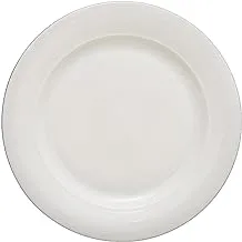 Tunisie Tu-4800631-Pl Set Of 6 Pieces Of Porcelain Artemis Show Plate 31Cm Platinum Rim Suitable For Home And Restaurants With Premium Durable Material - Off-White