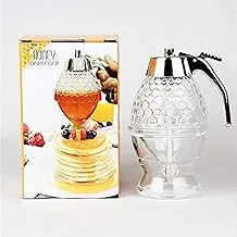 Honey Dispenser, Acrylic Syrup Dispenser Container Squeeze Bottle Honey Jar Juice Dispenser Honey Bee Drip Bottle 3088Tt