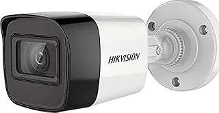 HIKVISION 2MP Bullet مع ميكروفون مدمج DS-2CE16D0T-ITPFS + USEWELL BNC/DC، أبيض