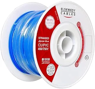 El Sewedy Twisted Stranded Electric Copper Wire Roll, 6 mm x 100 Meter Size, Blue