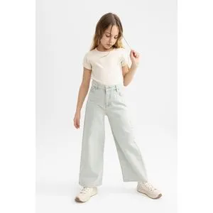 Defacto Girl Wide Leg Denim Trousers