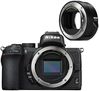 Nikon Nikon Z50 Mirrorless Digital Camera (Body Only) With FTZ II Mount Adapter Black