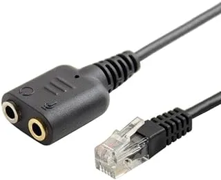 RJ9 to 3.5mm Female Jack Adapter Convertor PC Headset Cable