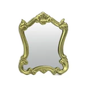 1/12 Dollhouse Miniature Mirror Frame Bathroom Decor Accessory Golden