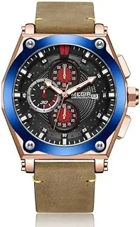 Analog Watch Megir Racing Ml2098Gre-Bebn-1N0 Men, Leather – Brown, Dou