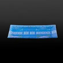 Rosa Glass Rectangle Serving Plate, 31.5 cm x 16.5 cm Size, Kh.Blue