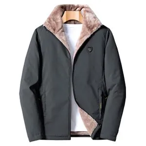 Fashion Casual Classic Warm Thick Fleece Parkas Jacket