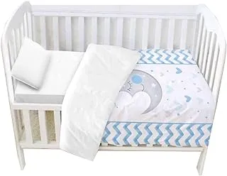 Mamas Gift Moon Bed Cover, White/Blue