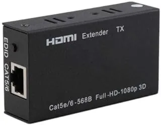 زوج واحد من موسع HDMI عبر كابل Cat 5e/6 واحد يصل إلى 60 مترًا، مرسل واحد وجهاز استقبال واحد