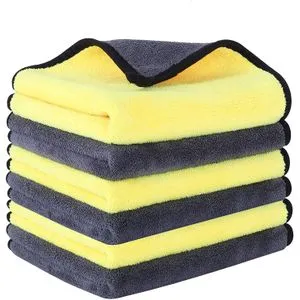 Multipurpose Plush Microfiber Cleaning Cloths Towel For Household And  Drying-3pcs