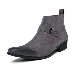 Fashion Mens Ankle Boots Leather Boots