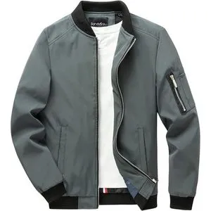 Fashion Men's Lightweight Softshell Flight Bomber Jacket Coat