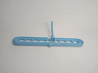 Plastic Clothes Hanger, 9 Holes - Blue