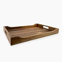 Egyptian Trading Company Wooden Tray, Large, Brown