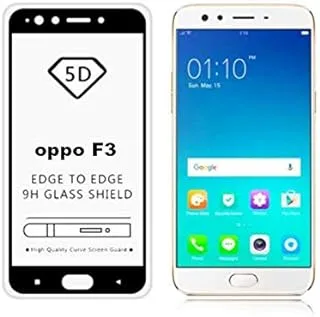 5D Full Screen Protector for Oppo F3 - Black