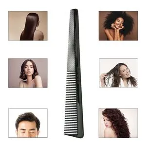 Plastic Hair And Beard Styling Comb, Unisex Black Colo 1pcs