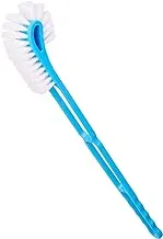 Toilet Brush with Plastic Handle - Blue and White