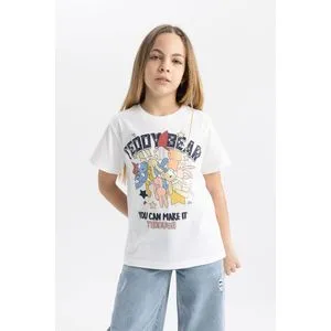 Defacto Girl Regular Fit Knitted Short Sleeve Body