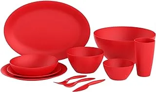 M-DESIGN Lifestyle Tableware 56 PCS Dinner Set (Red)