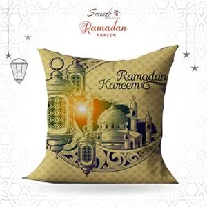 Snooze Ramadan Cushion Cover -Beige, 45*45 Cm, Pack Of One