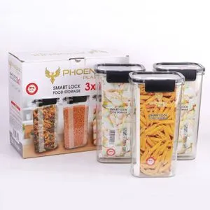 Acrylic Refrigerator Container Set Of3 Pieces With Airtight Lock1700ml