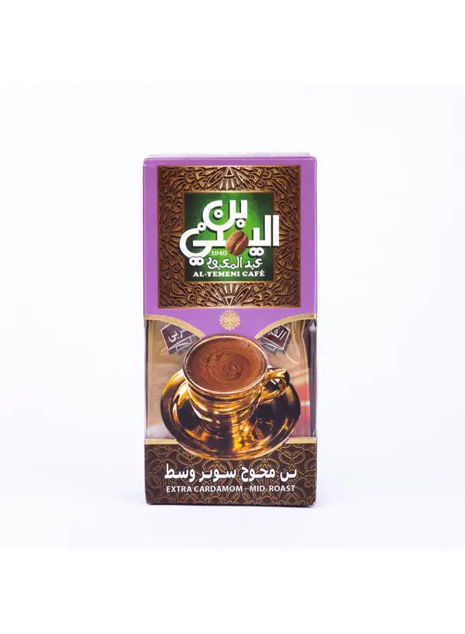 Abdelmaboud Al-Yemeni Coffee Mid. Roasted Extra Cardamom 100g