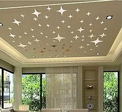 3D Mirror Stars Sticker Wall Ceiling Room home Decor Art DIY Decor Removable Wall Quote Sticker